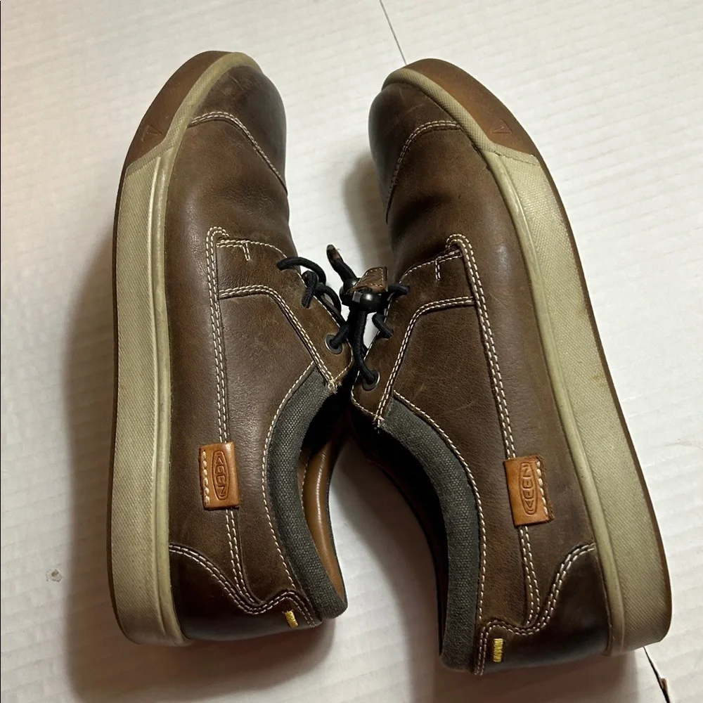 KEEN GLENHAVAN LEATHER OXFORD SHOES MENS BROWN SZ 8